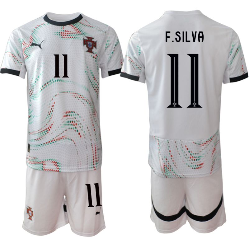 Men 2025-2026 Season Portugal away White #11 Soccer Jersey